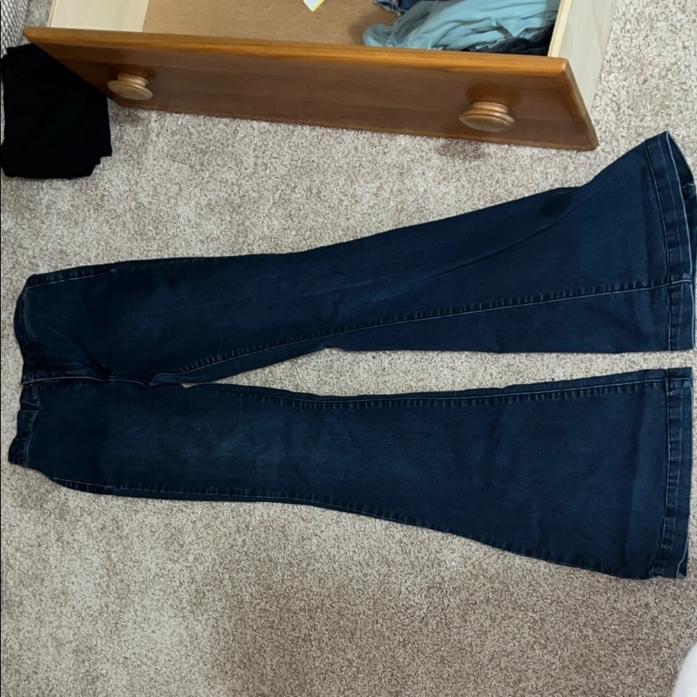 Altar'd State Blue Flare Wide Leg Jeans